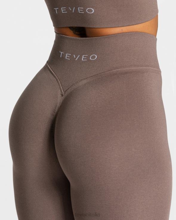 TEVEO leggings scrunch di tendenza FPR0H114 vestiario moka donne