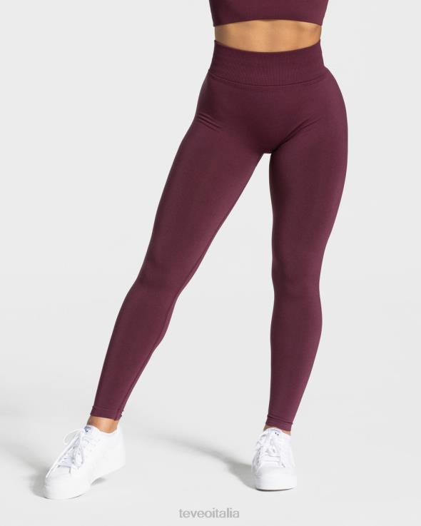 TEVEO leggings scrunch di tendenza FPR0H115 vestiario prugna donne