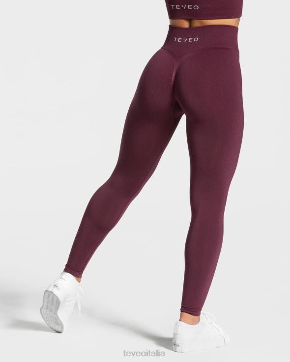 TEVEO leggings scrunch di tendenza FPR0H115 vestiario prugna donne