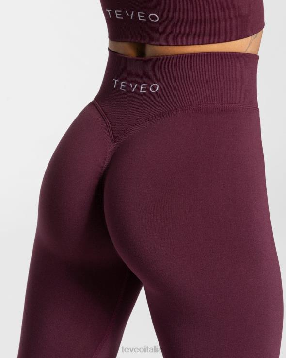 TEVEO leggings scrunch di tendenza FPR0H115 vestiario prugna donne