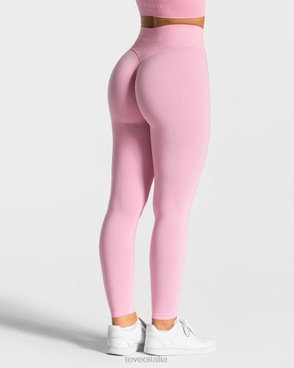 TEVEO leggings scrunch di tendenza FPR0H116 vestiario rosa donne