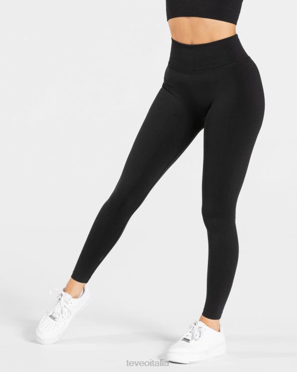 TEVEO leggings scrunch di tendenza FPR0H118 vestiario nero donne