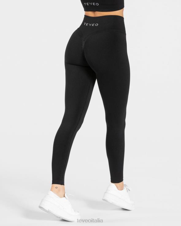 TEVEO leggings scrunch di tendenza FPR0H118 vestiario nero donne