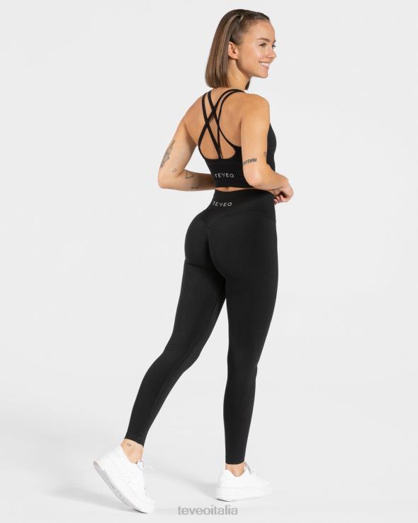 TEVEO leggings scrunch di tendenza FPR0H118 vestiario nero donne