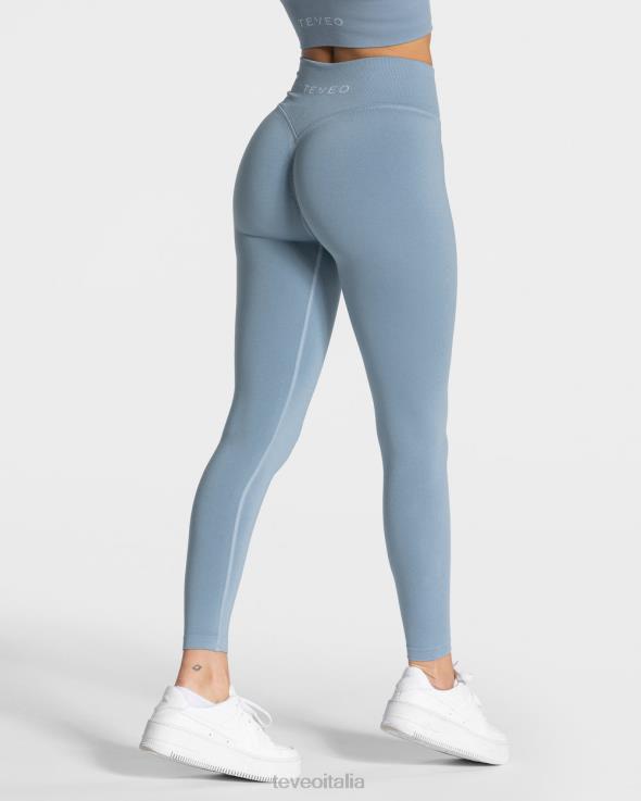 TEVEO leggings scrunch di tendenza FPR0H119 vestiario Blu acciaio donne