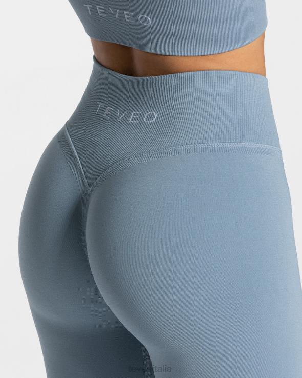 TEVEO leggings scrunch di tendenza FPR0H119 vestiario Blu acciaio donne
