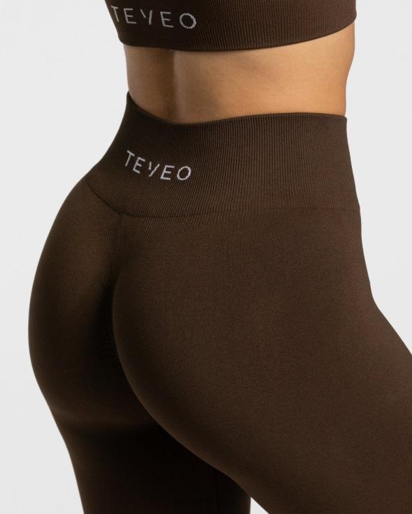 TEVEO leggings scrunch senza tempo FPR0H86 vestiario Marrone scuro donne