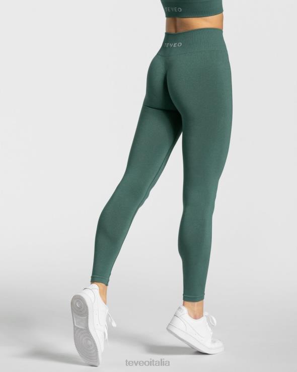 TEVEO leggings scrunch senza tempo FPR0H88 vestiario verde scuro donne