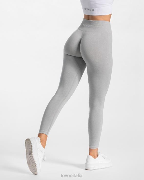 TEVEO leggings scrunch senza tempo FPR0H90 vestiario grigio chiaro donne