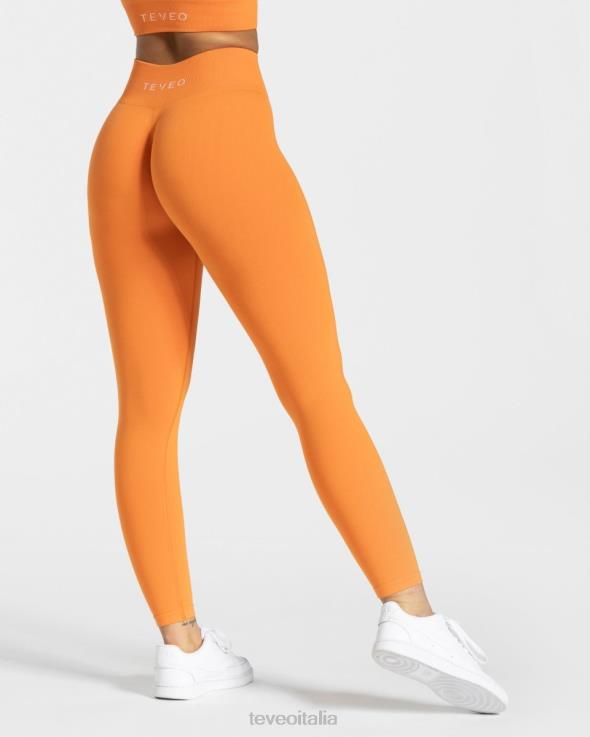TEVEO leggings scrunch senza tempo FPR0H93 vestiario arancia donne