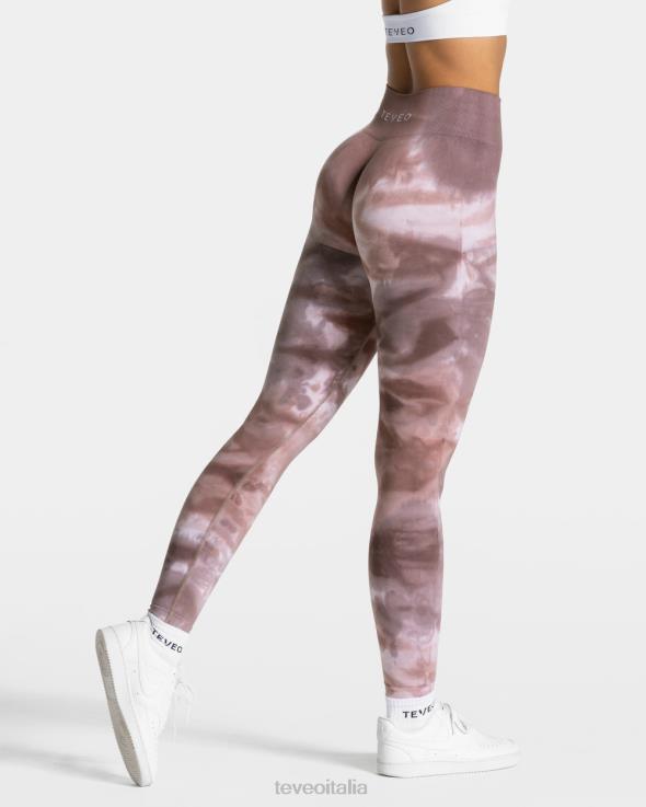 TEVEO leggings scrunch tie dye FPR0H56 vestiario terra donne