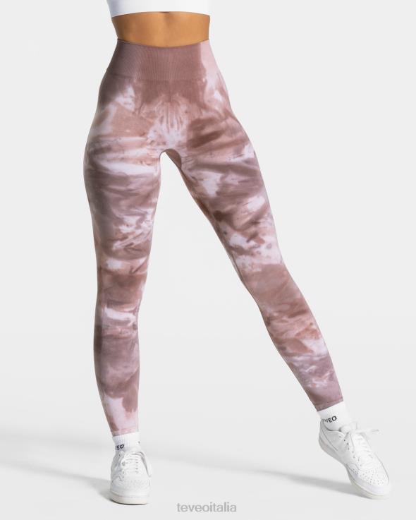 TEVEO leggings scrunch tie dye FPR0H56 vestiario terra donne