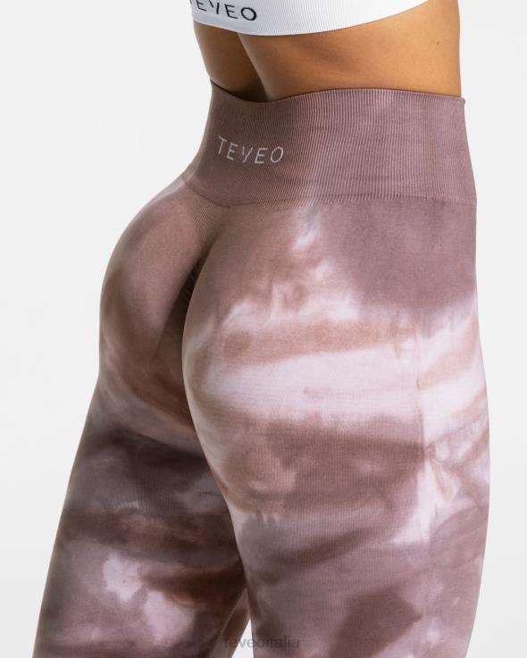 TEVEO leggings scrunch tie dye FPR0H56 vestiario terra donne