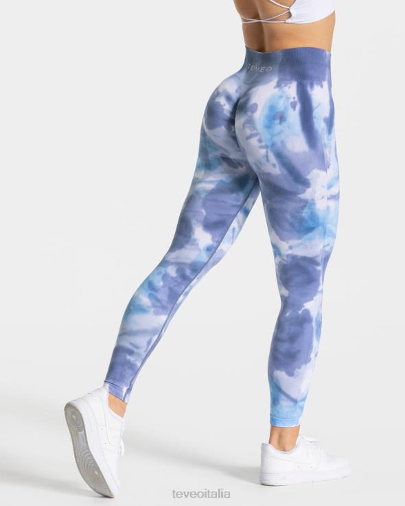 TEVEO leggings scrunch tie dye FPR0H58 vestiario oceano donne