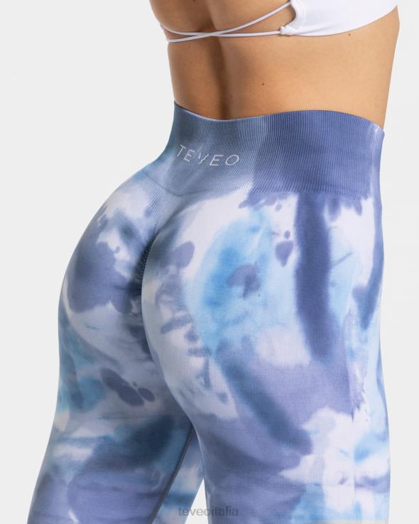 TEVEO leggings scrunch tie dye FPR0H58 vestiario oceano donne