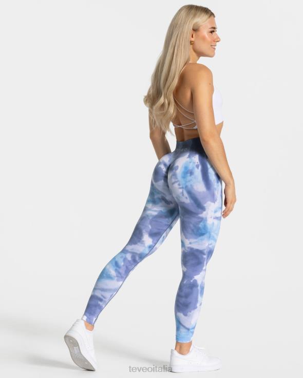 TEVEO leggings scrunch tie dye FPR0H58 vestiario oceano donne