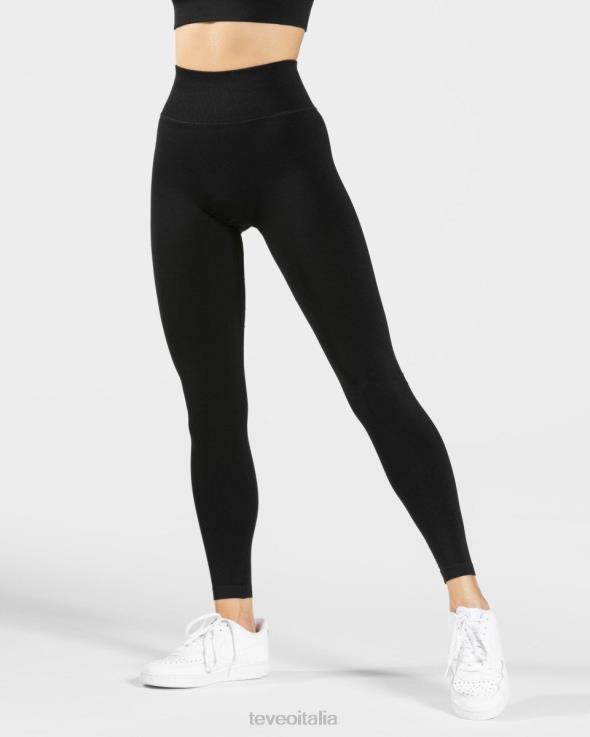 TEVEO leggings sensazione FPR0H149 vestiario nero donne