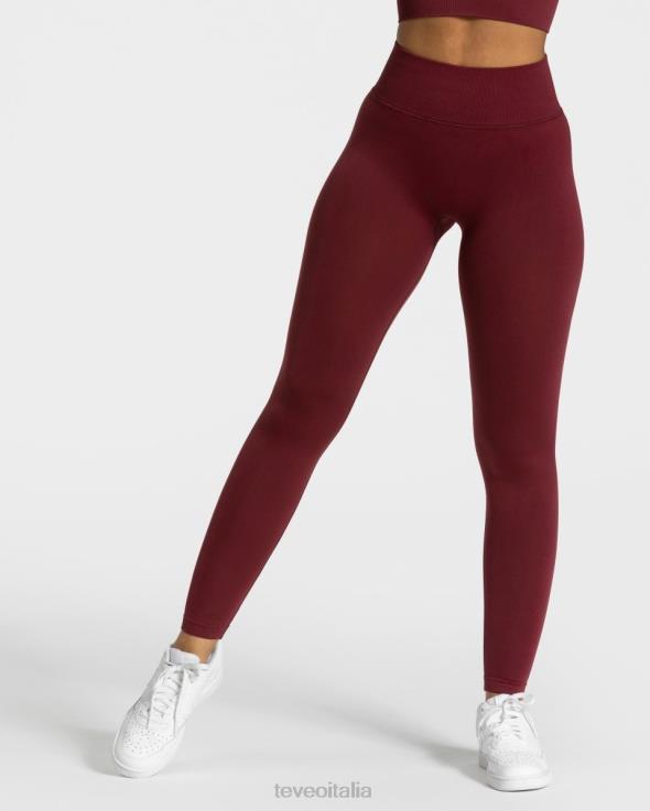 TEVEO leggings sensazione FPR0H152 vestiario vino rosso donne