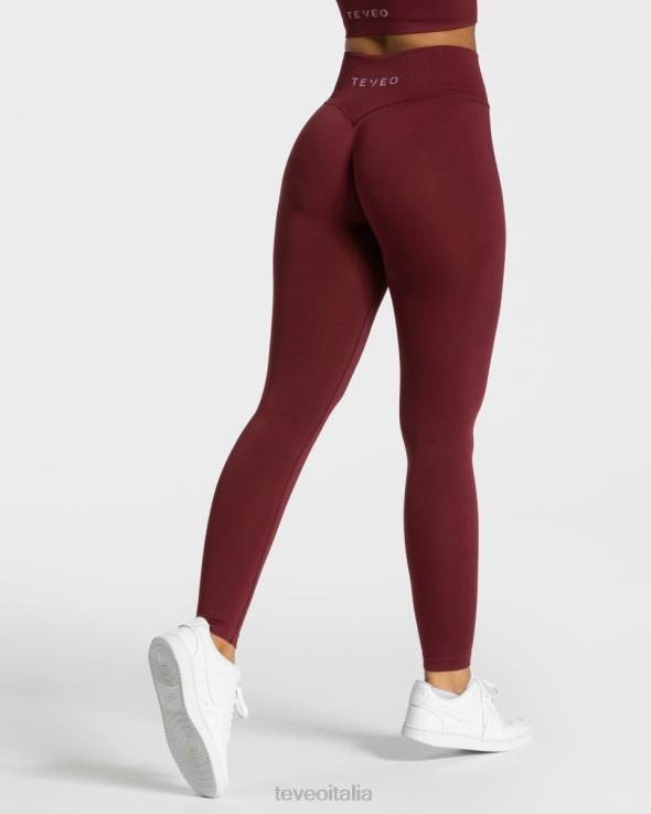 TEVEO leggings sensazione FPR0H152 vestiario vino rosso donne