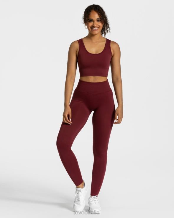 TEVEO leggings sensazione FPR0H152 vestiario vino rosso donne