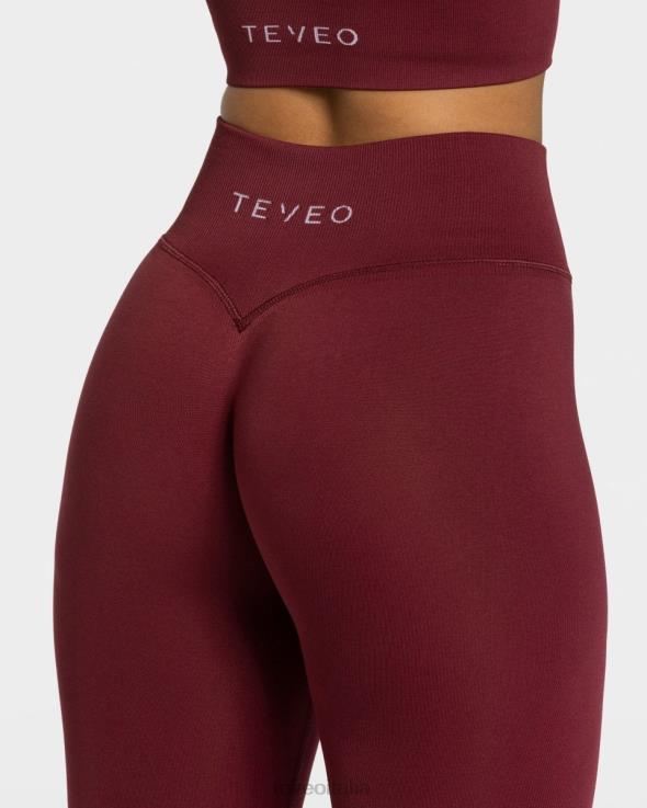 TEVEO leggings sensazione FPR0H152 vestiario vino rosso donne