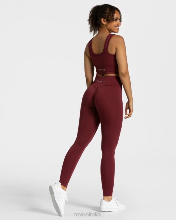 TEVEO leggings sensazione FPR0H152 vestiario vino rosso donne