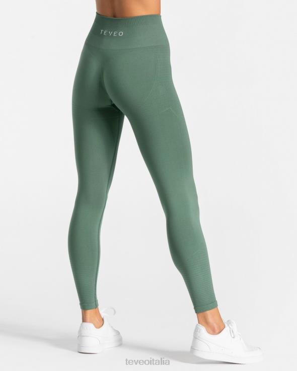 TEVEO veri leggings FPR0H132 vestiario verde scuro donne