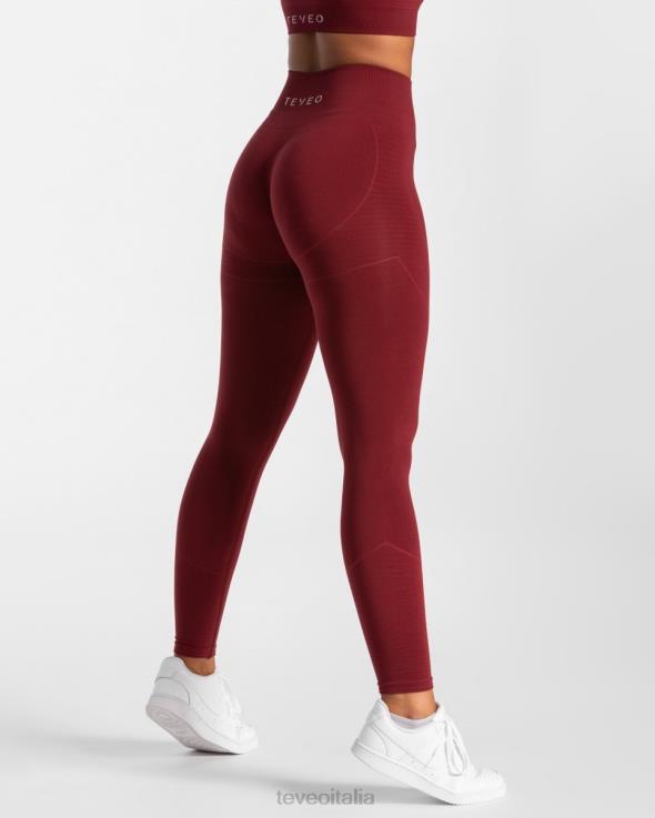 TEVEO veri leggings FPR0H135 vestiario Borgogna donne