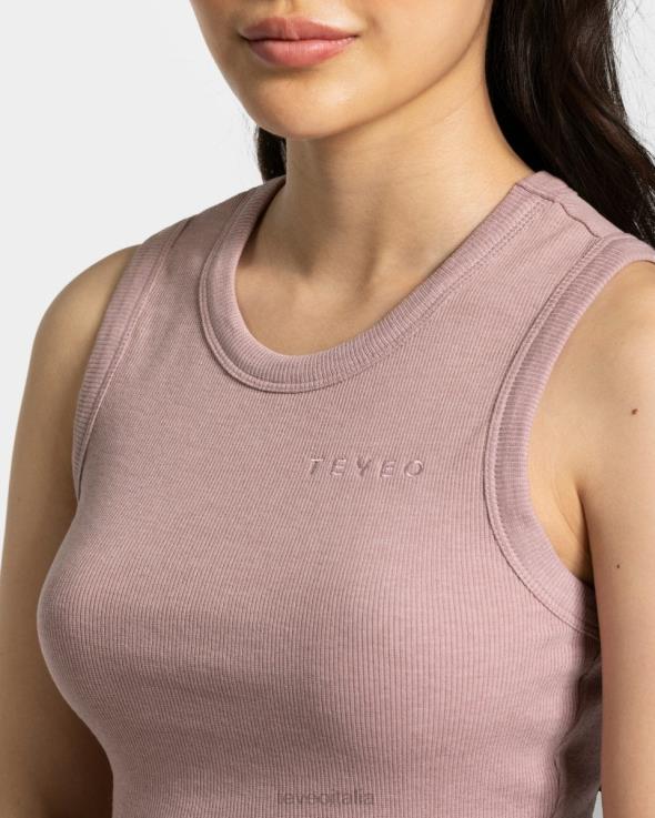 TEVEO top corto da salotto FPR0H450 vestiario rosa antico donne