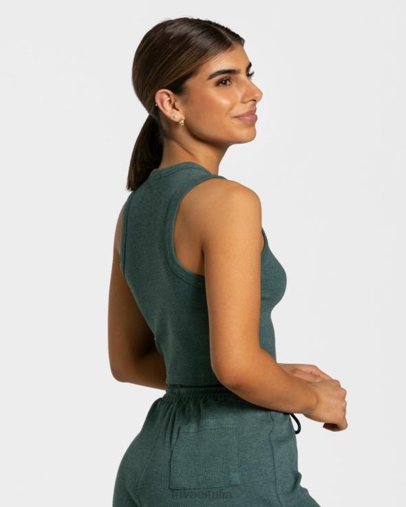 TEVEO top corto da salotto FPR0H453 vestiario verde scuro donne