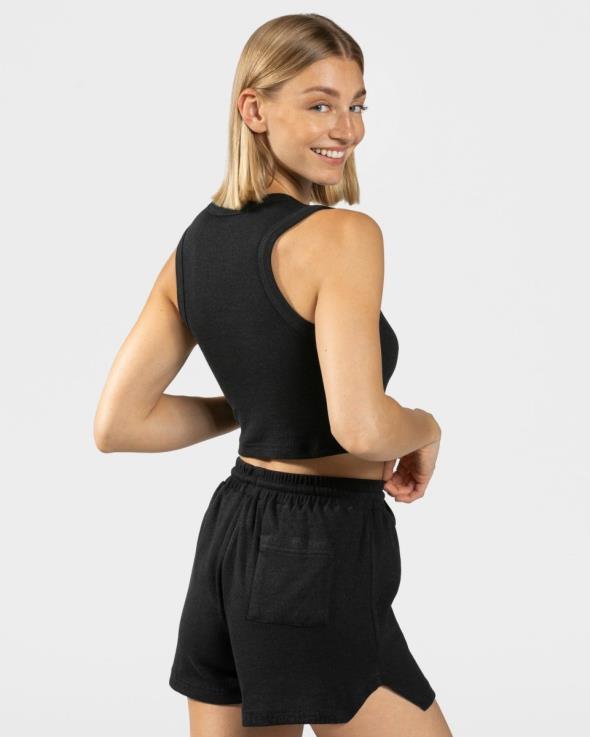 TEVEO top corto da salotto FPR0H454 vestiario nero donne