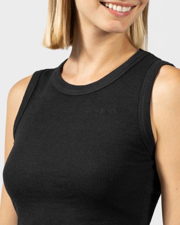 TEVEO top corto da salotto FPR0H454 vestiario nero donne