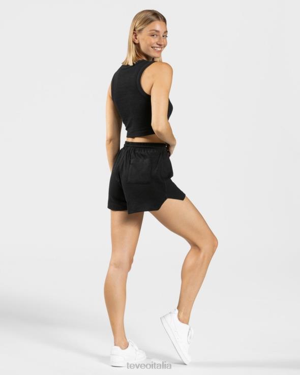 TEVEO top corto da salotto FPR0H454 vestiario nero donne