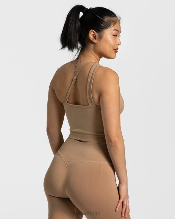 TEVEO top monospalla impertinente FPR0H431 vestiario beige donne
