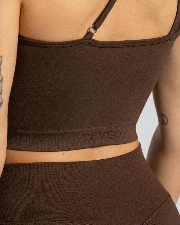 TEVEO top monospalla impertinente FPR0H432 vestiario marrone donne